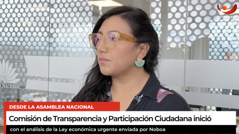 Comisión de Transparencia inició con el análisis de la Ley Económica urgente enviada por Noboa